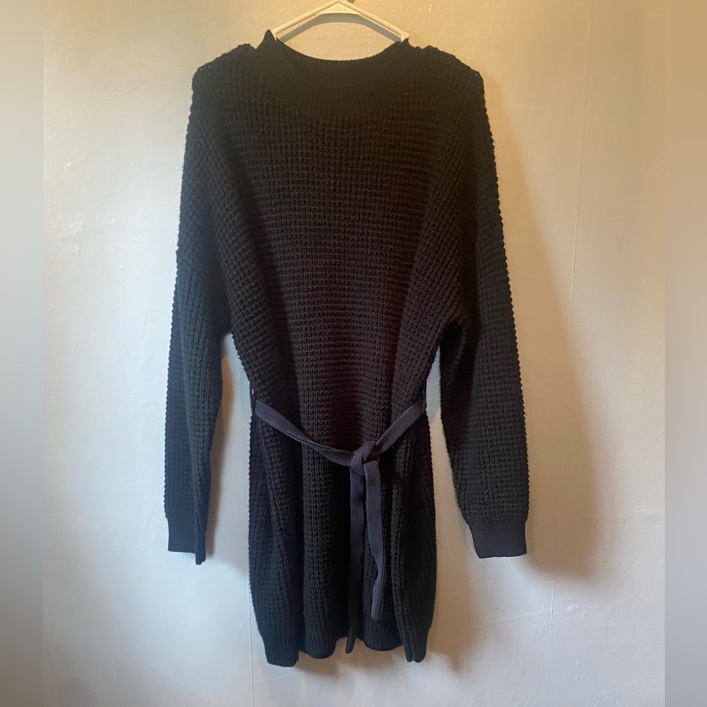 Black Belted Sweater Dress size XL
